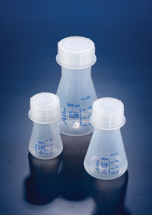 Conical Flask, Screw Cap, Polypropylene